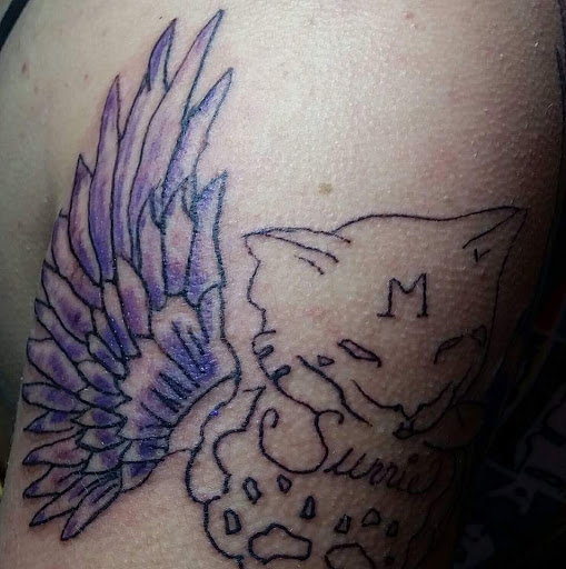 Explore gas mask tattoo ideas, creative tattoo ideas in Davis, available at SIX GUN SOUND TATTOO