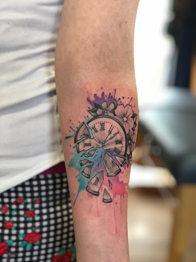 Explore viking arm tattoo ideas, creative tattoo ideas in Orange, available at North Quabbin Tattoo