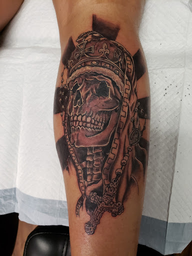 Explore hades and persephone tattoo ideas, creative tattoo ideas in Orange, available at Smokin Irons Tattoo