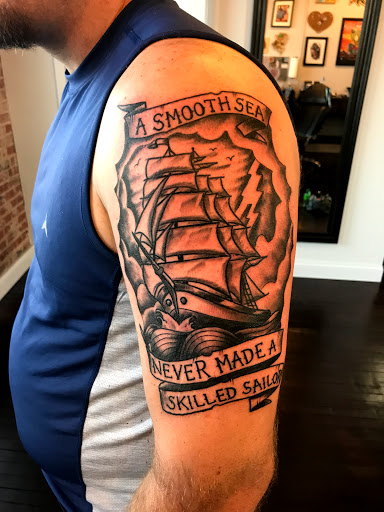 Explore fish tattoo ideas, creative tattoo ideas in Kansas City, available at Golden Stag Tattoo and Gallery