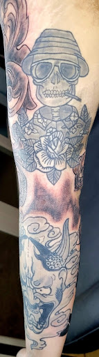 Explore spider tattoo ideas, creative tattoo ideas in Meridian, available at SK-Tattoo1
