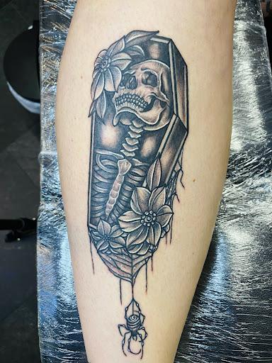 Explore throat tattoo ideas, creative tattoo ideas in Belleville, available at Cry Baby Tattoo Studio, LLC