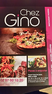 Pizzeria Chez Gino à Lorient - menu / carte