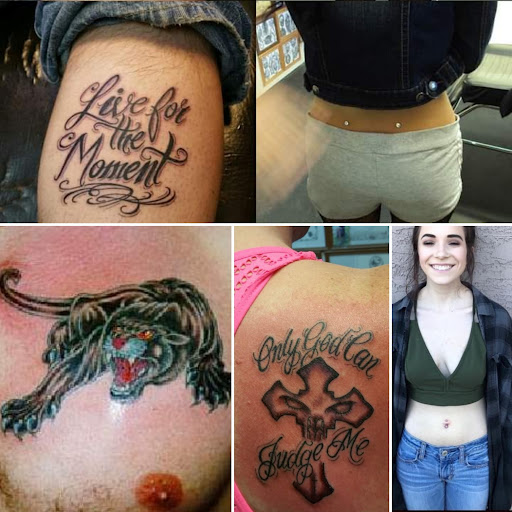 Explore religious cross tattoo ideas, creative tattoo ideas in Elko, available at Custom Tattoos and Body Piercing Studio