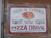 Pizza al centro à Mezzolombardo carte