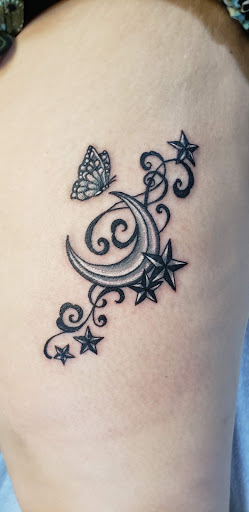 Explore son name tattoo ideas for mom, creative tattoo ideas in Concord, available at Arrows and Embers Custom Tattoo