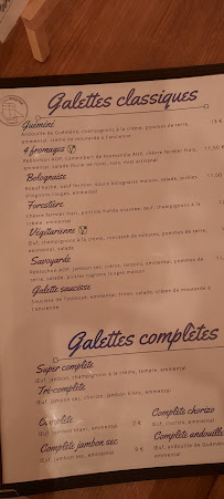 Crêperie Restaurant La Bisquine à La Flèche (le menu)