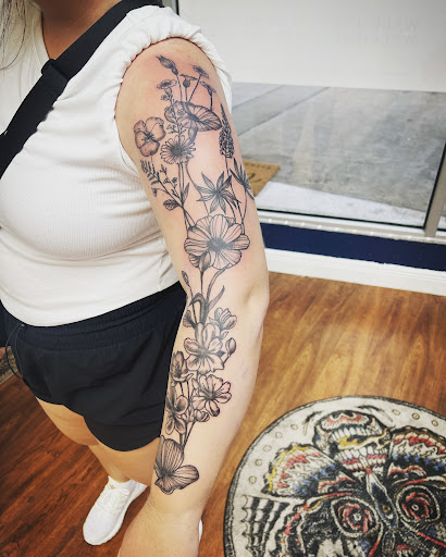 Find camping tattoo ideas for your next unique tattoo in Cocoa at Rorschach Tattoo Shop and Piercing Studio