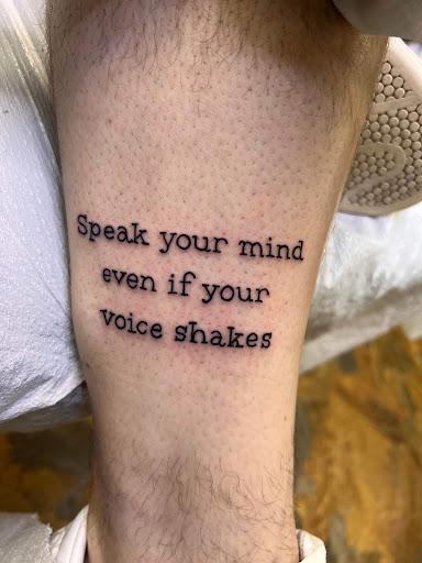 Explore eren yeager tattoo ideas, creative tattoo ideas in Adrian, available at Good Life Tattoo Co.