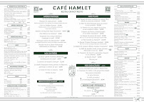 Menu / carte de Café Hamlet à Rouen