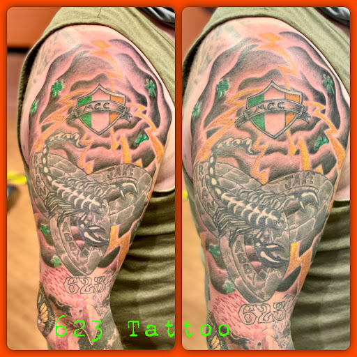 Explore rainbow bridge tattoo ideas, creative tattoo ideas in Watertown, available at 623 Tattoo