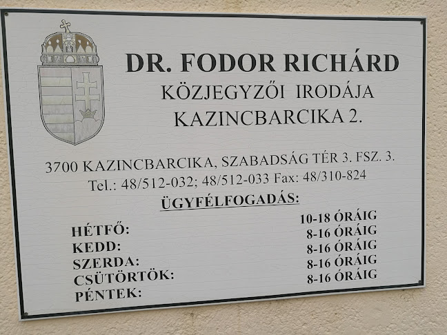 Értékelések erről a helyről: Dr. Fodor Richárd közjegyző, Kazincbarcika - Közjegyző