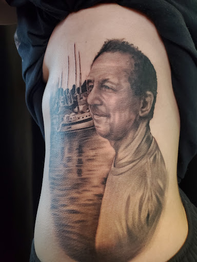 Explore siren tattoo ideas, creative tattoo ideas in Riverside, available at Darkstar Tattoo CA