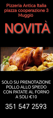 Pizzas à emporter pizzeria antica italia à Muggiò - menu / carte