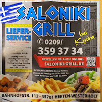 Carte du Saloniki-Grill à Herten