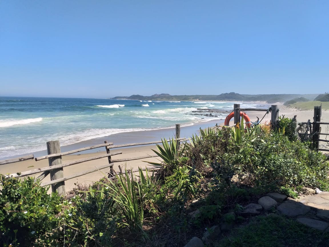 Foto di Transkei beach con una superficie del sabbia beige
