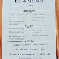 Restaurant Le 4 sens à Laudun-l'Ardoise - menu / carte