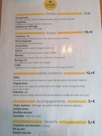 Restaurant vénézuélien Totuma - Cuisine Vénézuélienne - Paris 11 à Paris (la carte)