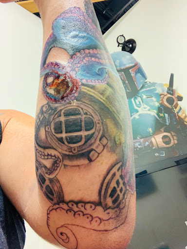 Explore angel of death tattoo ideas, creative tattoo ideas in Egg Harbor Township, available at The Inkuisition