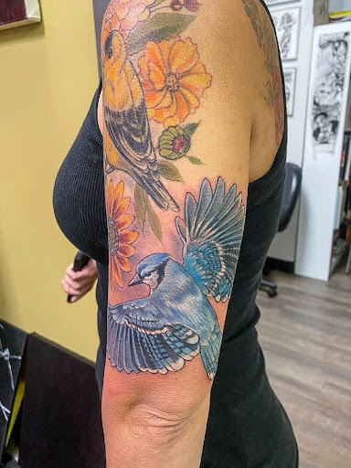 Explore couples tattoo ideas 2023, creative tattoo ideas in Belle Vernon, available at Black Star Tattoo