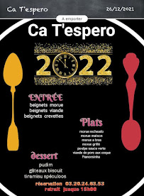 Ca T'espero à Roubaix menu