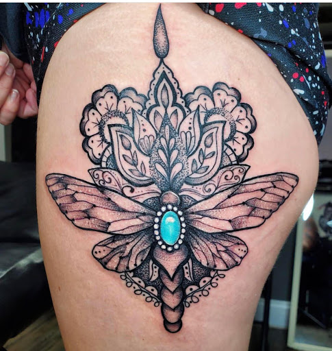 Explore french bulldog tattoo ideas, creative tattoo ideas in Charlotte, available at Tattoo Bills Charlotte