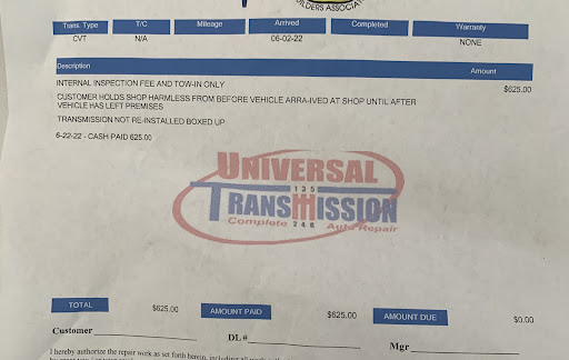 Transmission Shop «Universal Transmission & Complete Auto Repair», reviews and photos, 6259 N Eldridge Pkwy Suite B, Houston, TX 77041, USA