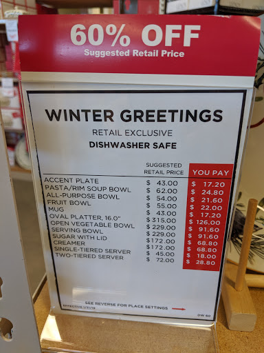 Outlet Store «Lenox Factory Outlet», reviews and photos, 402 E Main St, Mt Pleasant, PA 15666, USA