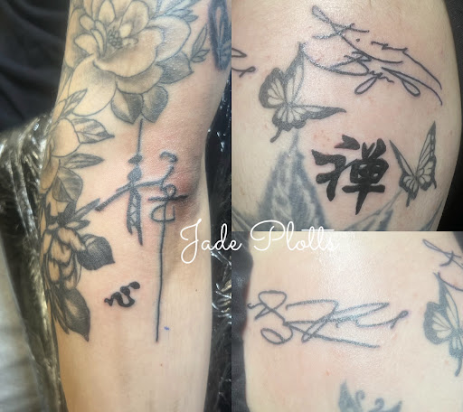 Explore heartagram tattoo ideas, creative tattoo ideas in Lewisburg, available at Jolie Femme Permanent Makeup & Tiny Tattoos