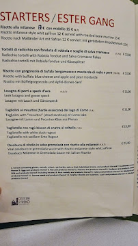 Osteria del Treno à Milan menu