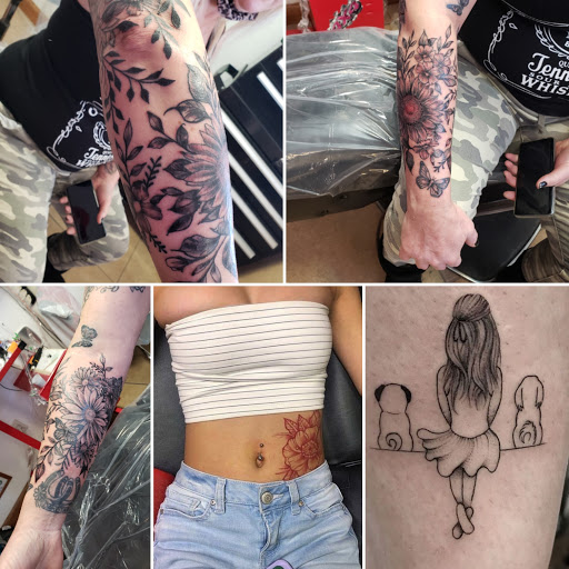 Explore mask tattoo ideas, creative tattoo ideas in Elko, available at Custom Tattoos and Body Piercing Studio