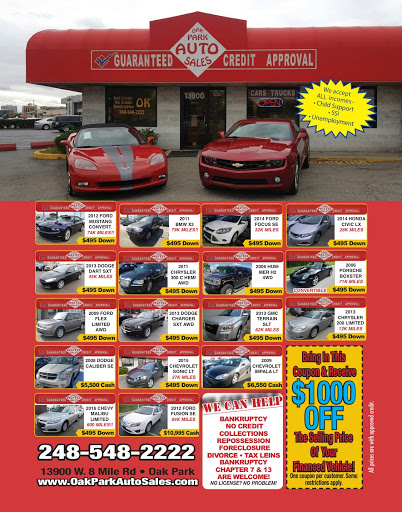 Used Car Dealer «OAK PARK AUTO SALES», reviews and photos, 13900 W 8 Mile Rd, Oak Park, MI 48237, USA