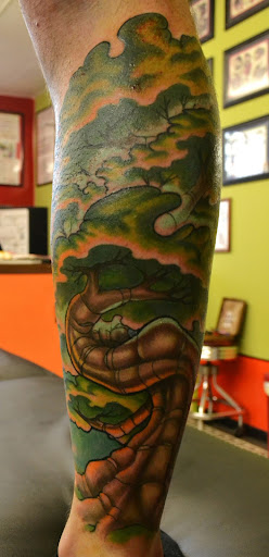 Explore mental health ribbon tattoo ideas, creative tattoo ideas in Little Falls, available at Elliotts Tattoo