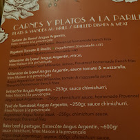 Ferona à Paris menu