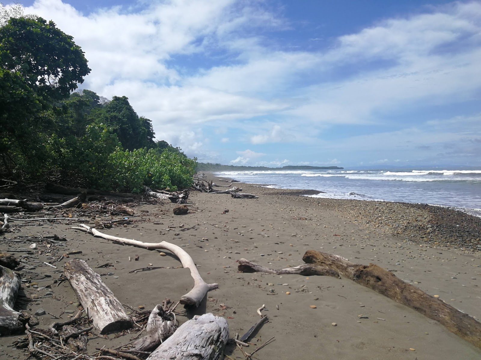 Foto di Playa puerto nuevo con una superficie del sabbia beige
