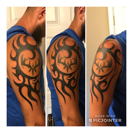 Explore charm tattoo ideas, creative tattoo ideas in Williamsburg, available at Relentless Ink