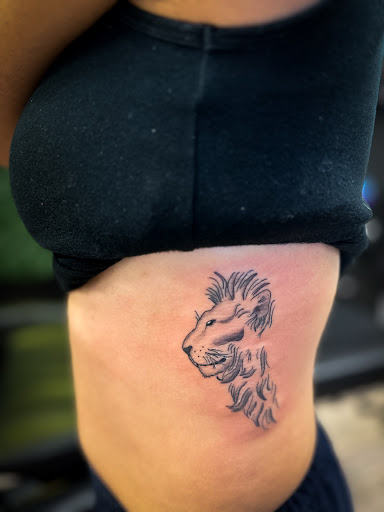 Explore line art tattoo ideas, creative tattoo ideas in Plano, available at Inked By Cory