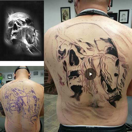 Explore deer head tattoo ideas, creative tattoo ideas in Omaha, available at Bizarre Tattoo