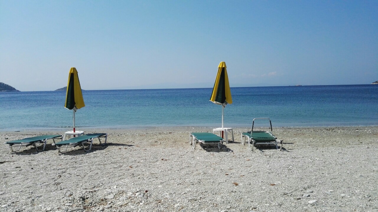 Fotografija Ammos beach z turkizna čista voda površino