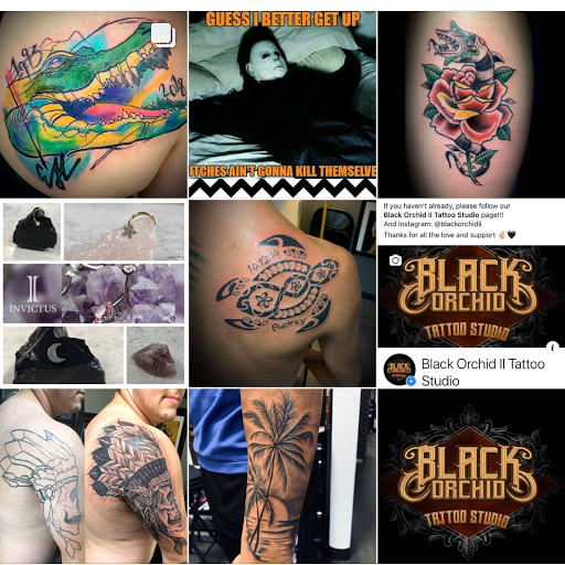 Explore tulip tattoo ideas, creative tattoo ideas in Pigeon Forge, available at Black Orchid Tattoo Studio