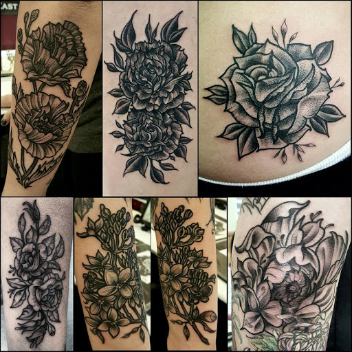 Explore leg tattoo ideas for women, creative tattoo ideas in East Greenbush, available at Bloodmoon Collective Tattoo & Fine Art
