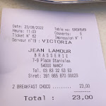Photo n°1 de l'avis de Pierrick.i fait le 23/08/2022 à 09:31 sur le restaurants Jean Lamour à Nancy