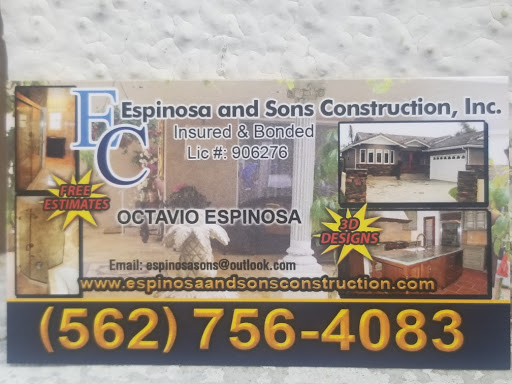 Espinosa and sons construction Inc