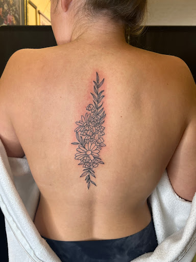 Explore religious sleeve tattoo ideas, creative tattoo ideas in Harrisonburg, available at Liberty Street Tattoos