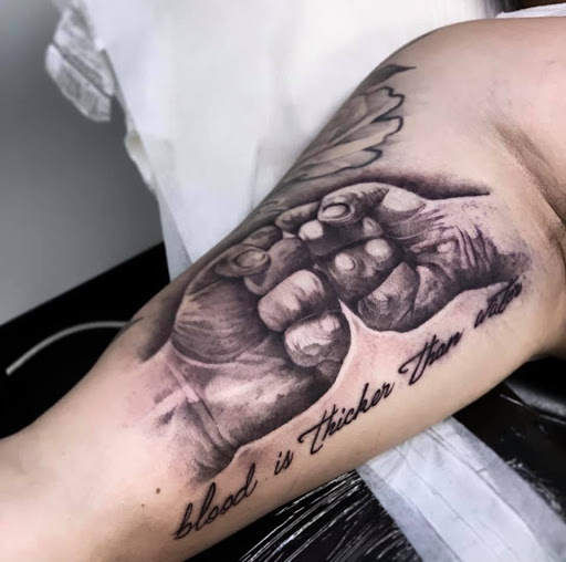 Explore tattoo ideas father daughter, creative tattoo ideas in Saint Paul, available at Supreme Art Of War Inc