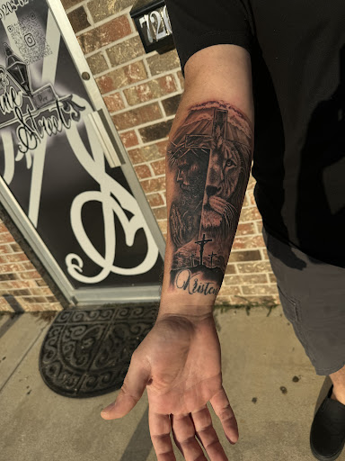 Explore shoulder mens tattoo ideas, creative tattoo ideas in Deridder, available at Pine Street Tattoo & Piercing LLC