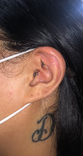 Explore thigh tattoo idea, creative tattoo ideas in Stockton, available at Stockton Tattoo & Piercing