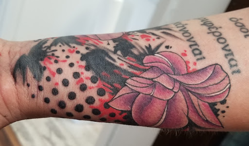 Explore hot rod tattoo ideas, creative tattoo ideas in Des Moines, available at Skin Kitchen Tattoo