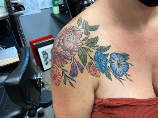 Explore grandfather clock tattoo ideas, creative tattoo ideas in The Colony, available at Cowboys Tattoo II