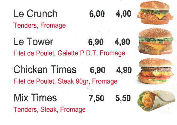menu du Restaurant de spécialités à base de langue Le Terminus à Corbeil-Essonnes
